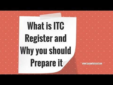 What is ITC Register and Why you should Prepare it