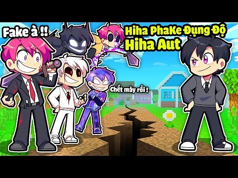 HIHA GÀI BẪY HIHA PHAKE ĐẾN LÀNG HIHA AUT TRONG MINECRAFT*HIHA FAKE VS HIHA AUT 🤣🥰