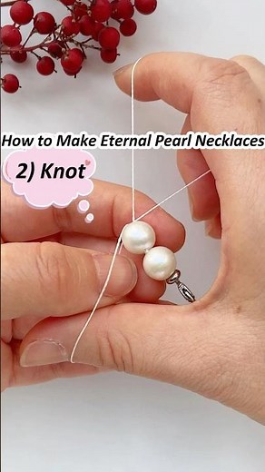 Beading tutorial for beginners; DIY pearl necklace making - Part 2) How to knot