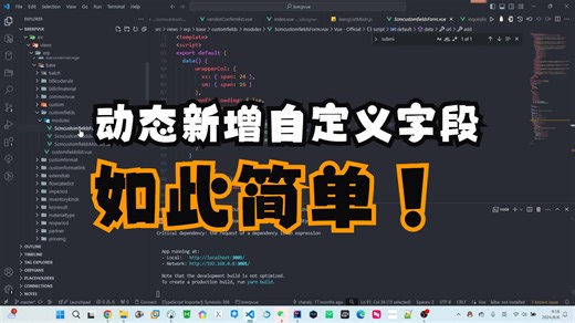 3、动态新增自定义字段到数据表上开发原理介绍