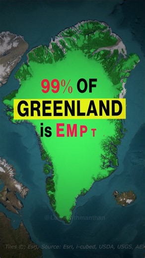 Why 99% Greenland is completely empty 🤯!
