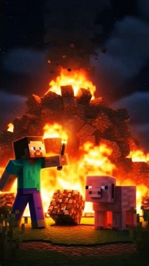 STEVE AND HIS PIG 🐷#minecraft #shorts#youtubeshorts