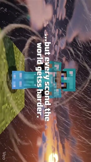 Minecraft… but every second gets harder 😨 #minecraft #minecraftgameplay #minecraftshorts
