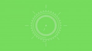 Aim simple target dynamic animation on black and chromakey bg in 4K video