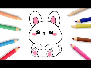 How To Draw a Cute Bunny Easy Step-by-step | Easter