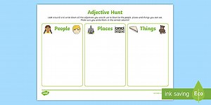 Adjective Hunt Worksheet