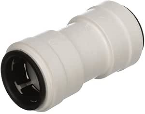 Watts 3515-18 AquaLock Plastic Series, 1" CTS x 1" CTS Off-White Lead-Free Polysulfone Tube Union Connector Coupling, O-Ring, Quick Push-to-Connect Design, Tool-Free Installation