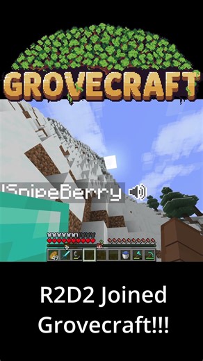 ‪@PeachElixir‬ became R2D2! #minecraft#minecraftsurvival#gaming #funny#minecraftmultiplayer#grovecraft