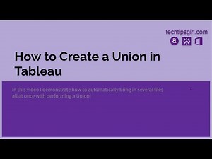 How to Create a Union in Tableau