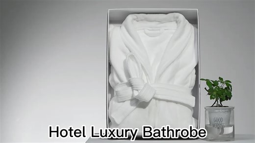 Hotel Luxury Terry Bathrobe 100% Cotton White Unisex Bath Robe for Hospitality &amp; Spa Use