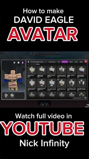 How to make David Eagle Avatar in Roblox!