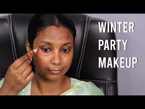 Winter Makeup Tutorial/ Self Makeup Tutorial For Beginners/ Party Makeup Tutorial/ Guest Makeup