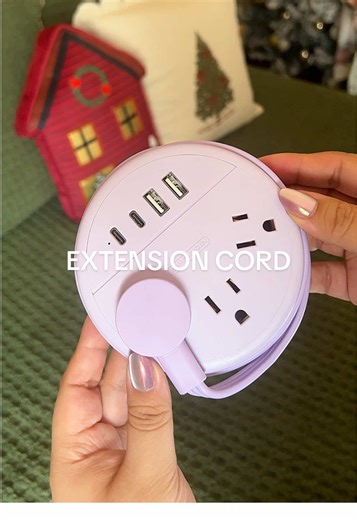 Travel-Friendly Extension Cord with Circular Base