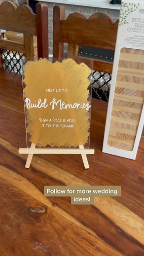 Wedding guest book #wedding #fyp #foryoupage #weddingtiktok #weddingdiy #weddingsign #diy #guestbook #weddingguestbook #jenga