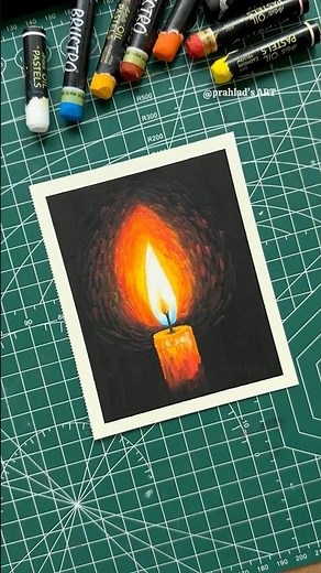 Easy Candle Drawing with Oil Pastels (Re-upload)