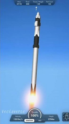 Building The Falcon 9 Crew Dragon and launch in 1 Min Spaceflight Simulator in PC