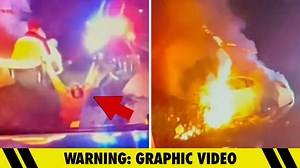 Insane video shows New Jersey cops rescue driver from burning car