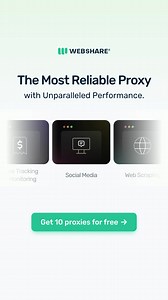 Take your web scraping to the next level. Scraping, monitoring, research, automation, whatever you're running, Webshare keeps your data flowing with high-performance proxies. Lightning-fast, 99.97% avg. success rate, dependable, and trusted by pros. Get started with 10 free proxies, no credit card required. | Webshare