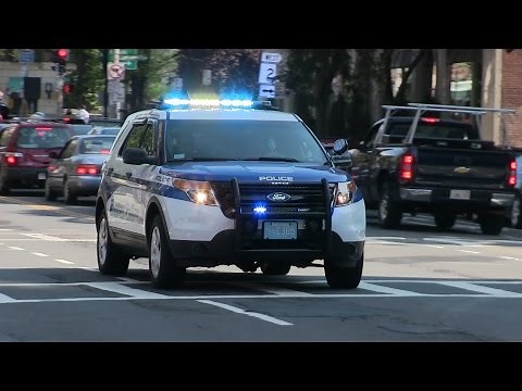 [That V6 Sound] Ford Police Interceptor Utility responding - Boston Police Department