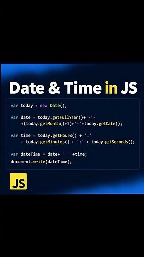 ⏰ Date & Time in JavaScript
