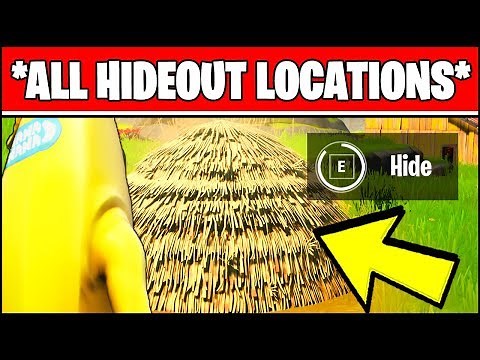 HIDE INSIDE HIDEOUTS IN DIFFERENT MATCHES (ALL LOCATIONS) - Fortnite Chapter 2 Season 1 Challenges