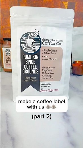 Make a COFFEE BAG label with us! ☕️ (labeling coffee pouches) #coffee