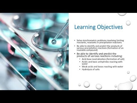 Introduction to Solution Stoichiometry and Reaction Predicting