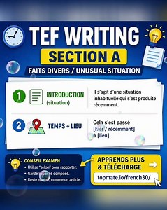 👉 TEF Writing Section A Made Easy (Faits Divers Template)