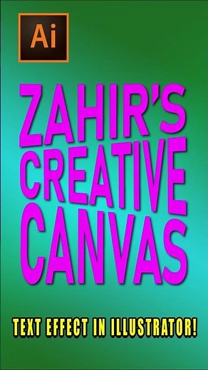 Creative Text Effect in Adobe Illustrator – Warp with Top Object #shorts