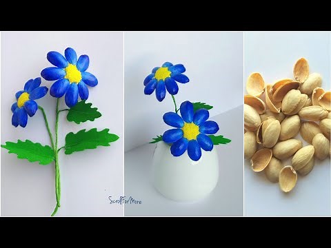 Pista Shell Crafts - Daisy Flowers | Easy Crafts