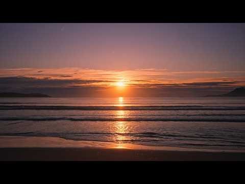 Golden Sunset on the Beach with Soothing Ocean Waves | Relaxing ASMR for Deep Sleep | 3H in 4K