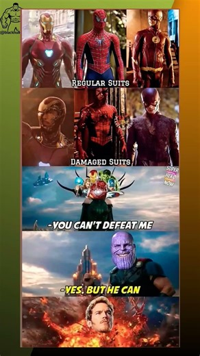 Regular suit vs Damaged suit in mcu Thanos funny meme doomsday trailer Marvel Meme #mcu #funny #meme