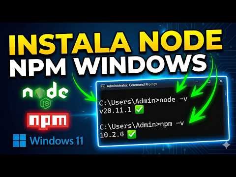 Como instalar Node JS y npm en Windows (PASO A PASO SIN ERRORES)