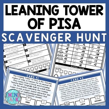 Leaning Tower of Pisa Scavenger Hunt - Reading Comprehension Activity