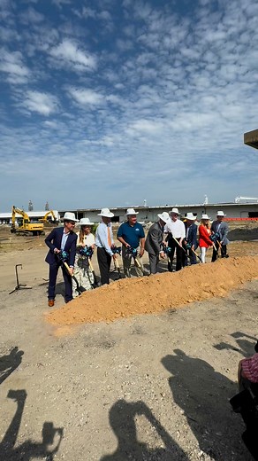 Cruise Terminal 16 is officially under construction. The Galveston Wharves hosted a groundbreaking ceremony this morning to celebrate construction of the $151 million cruise terminal. The MSC Seascape will be the first cruise ship to homeport at the terminal when it opens in November 2025. #cruisegalveston #msccruises #portofgalvestonparking | PORT OF GALVESTON