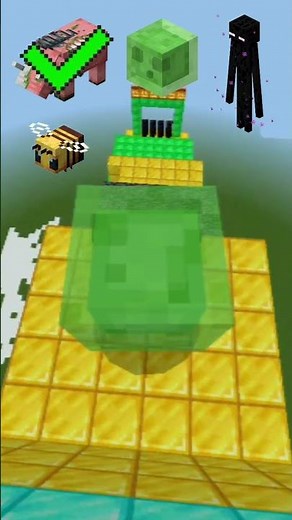 “Which Mob Wins the Minecraft Obstacle Course?”#Shorts