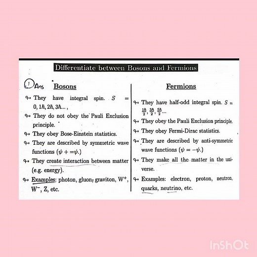 Difference between Fermions and Bosons