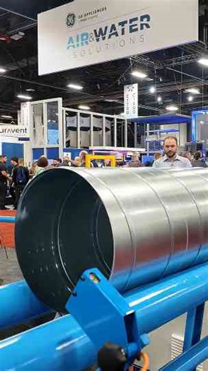 Crazy machine makes custom circular ductwork fast
