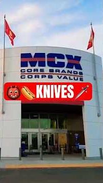 Inside the Secret Knife Section at the Marine Corps Store!