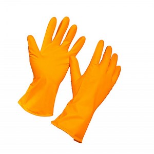 [Hot Item] cleaning Gloves Orange Waterproof Household Latex Rubber Gloves