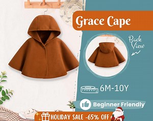 Cape Sewing Pattern for Kids, Capelet Pattern, Kids Pattern, Easy PDF Pattern, Beginner Pattern, Sewing Pattern Toddlers, Baby Pattern - Etsy