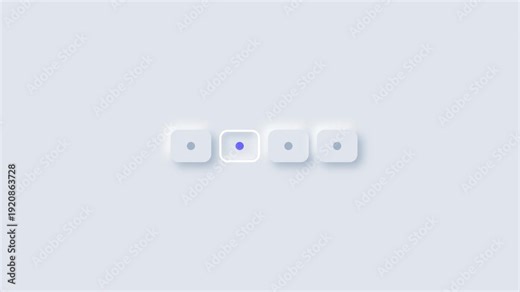 Neumorphic Password Pin Code Input Field Animation with Purple Selection