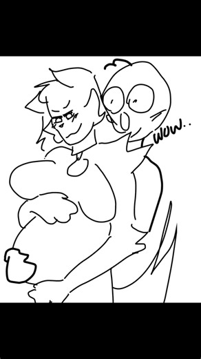 I shall draw ai users pregnant from now on #antiai #art #drawinghaterspregnant #furry #femboy