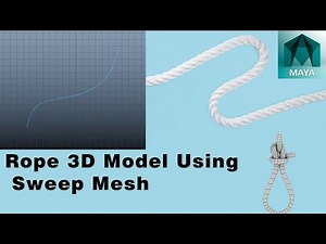 Creating a 3D rope in Maya using the Sweep Mesh|Sweep Mesh|