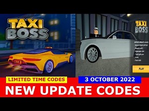 *ALL CODES WORK* [OFFICES] Taxi Boss ROBLOX | October 3, 2022
