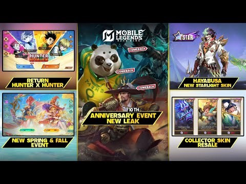 NEW LEAKS MLBB 10th ANNIVERSARY, RESALE HUNTER X HUNTER, HAYABUSA NEW STARLIGHT SKIN - Mobile Legend