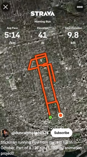 Runner makes cool animated art on the Strava app