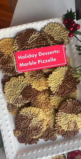 Marble Pizzelle Recipe for New Year's Celebration