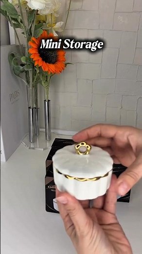 Cute Ceramic Storage Jars with Gold Detail | Home Decor Inspiration #homedecor #crockery #home