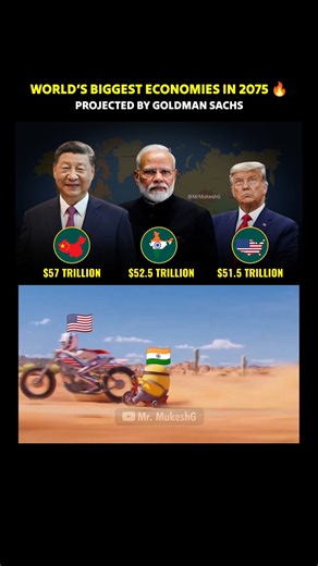 Top 3 Economies in 2075 🔥🇨🇳🇮🇳🇺🇲 Funny Meme